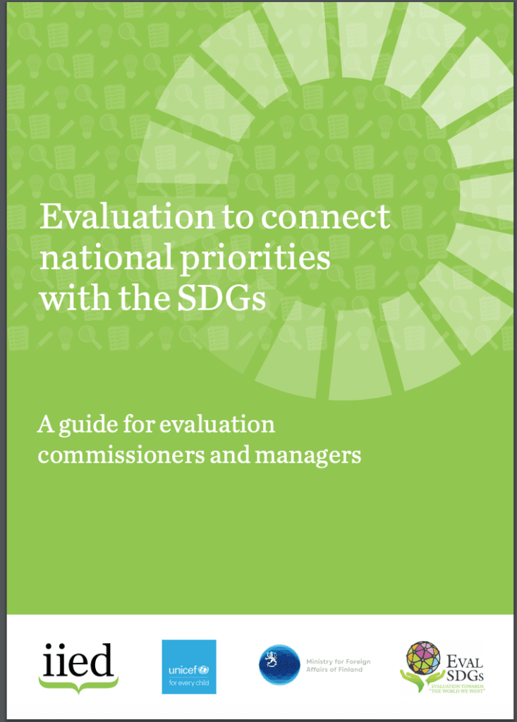 evaluation to connect national priorities with the SDGs, cover
