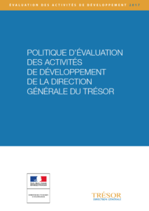 politique d'évaluation des activités de développement, trésor, 2017