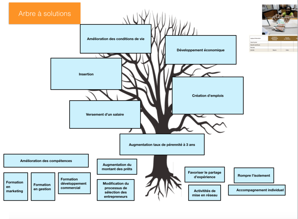 Exemple : arbre à solutions (microcrédit)