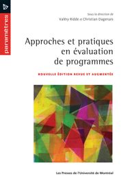 Approches et pratiques en évaluation de programmes - couverture