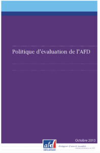 politique d'évaluation de l'AFD, 2013