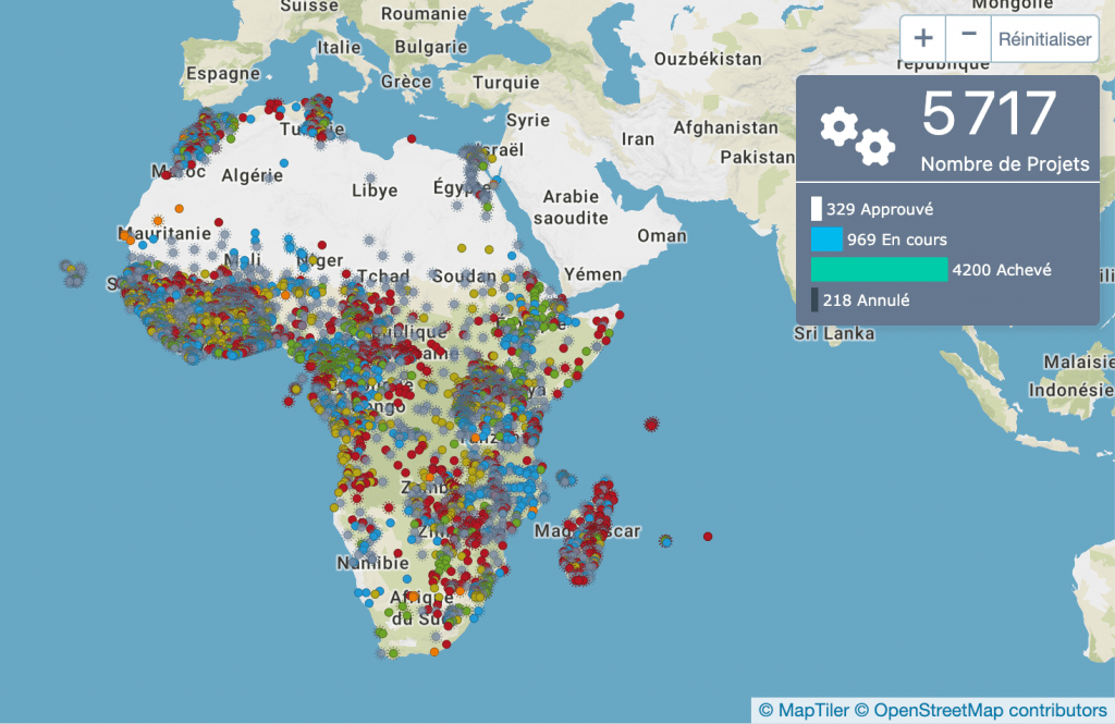 MapAfrica tableau de bord interactif de la BAD
