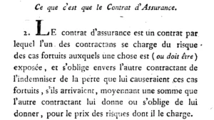 Traité du contrat d'assurance, Robert-Joseph Pothier, 1765